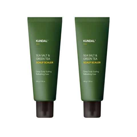 Kundal Sea Salt & Green Tea Scalp Scaler 200g*2Pcs