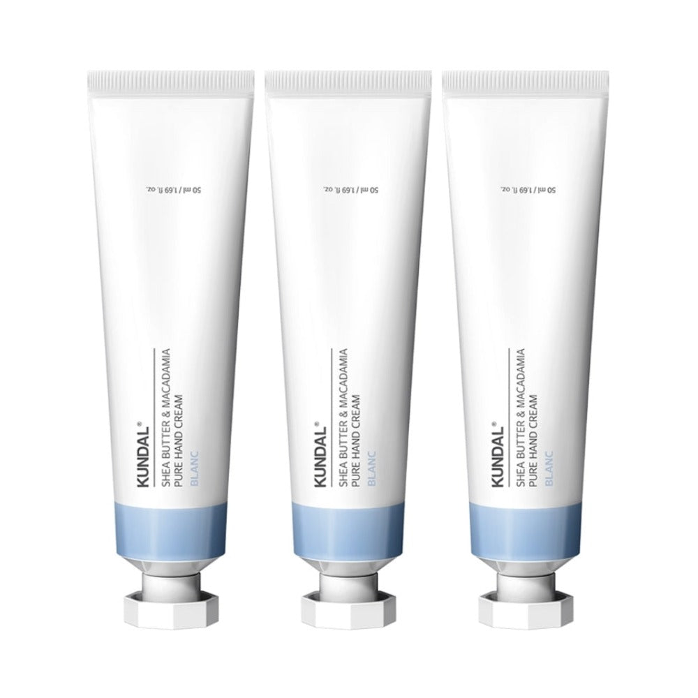 Kundal Shea Butter & Macadamia Pure Hand Cream Blanc 50ml*3Pcs