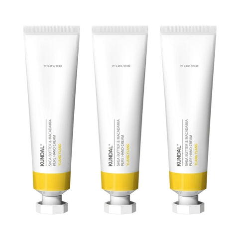 Kundal Shea Butter & Macadamia Pure Hand Cream Ylang Ylang 50ml*3Pcs