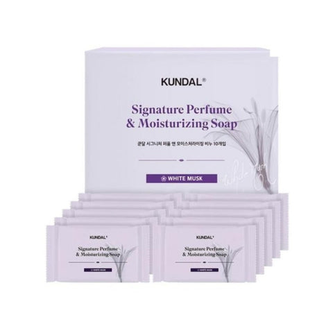 Kundal Signature Perfume & Moisturizing Soap White Musk 100g*10Pcs
