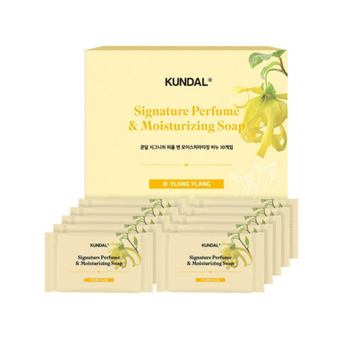 Kundal Signature Perfume & Moisturizing Soap Ylang Ylang 100g*10Pcs 