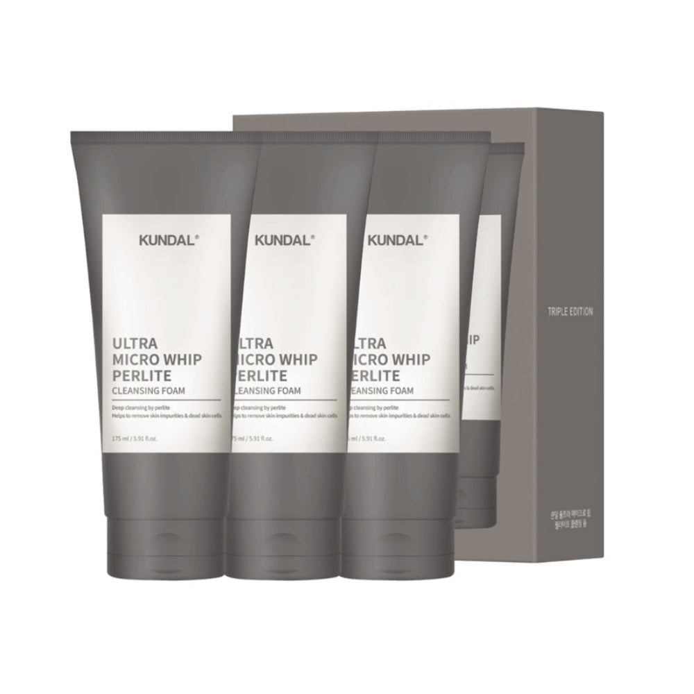 Kundal Ultra Micro Whip Perlite Cleansing Foam 175ml*3Pcs