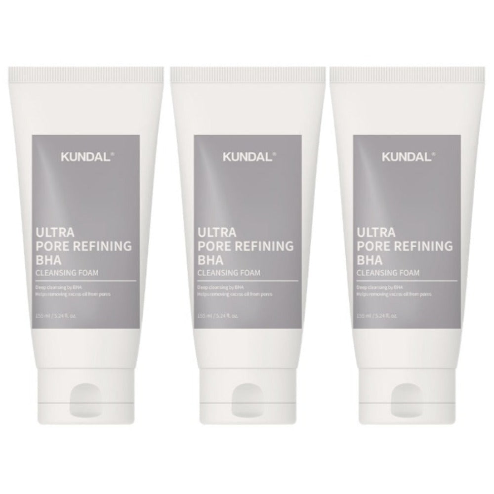 Kundal Ultra Pore Refining BHA Cleasning Foam 155ml*3Pcs