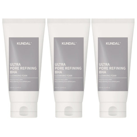 Kundal Ultra Pore Refining BHA Cleasning Foam 155ml*3Pcs