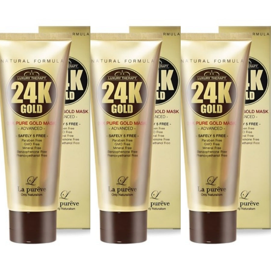 La Pureve 24K Pure Gold Mask Pack 100ml*3Pcs