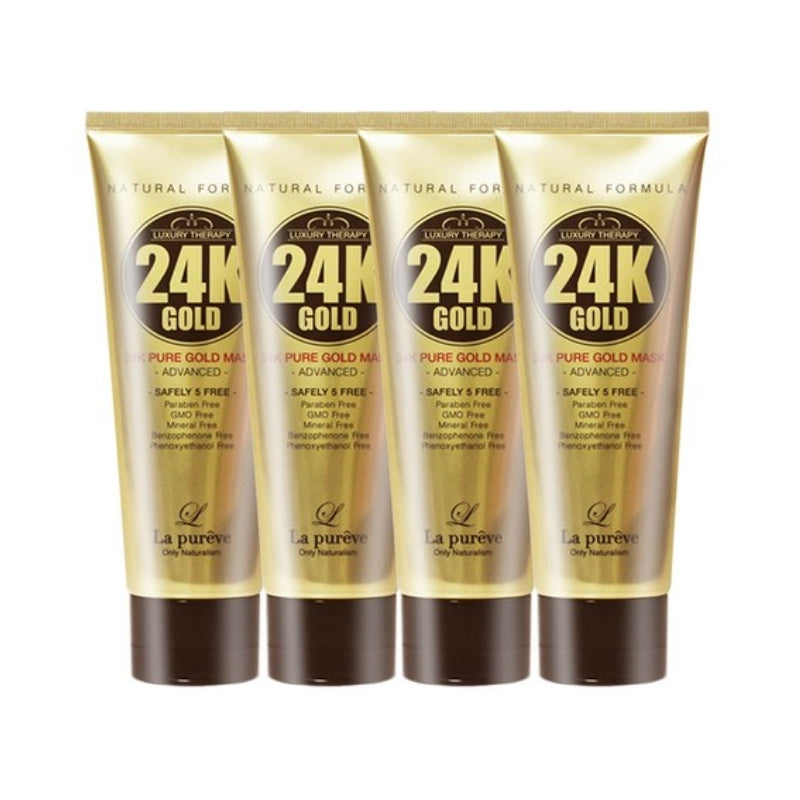 La Pureve 24K Pure Gold Mask Pack 100ml*4Pcs