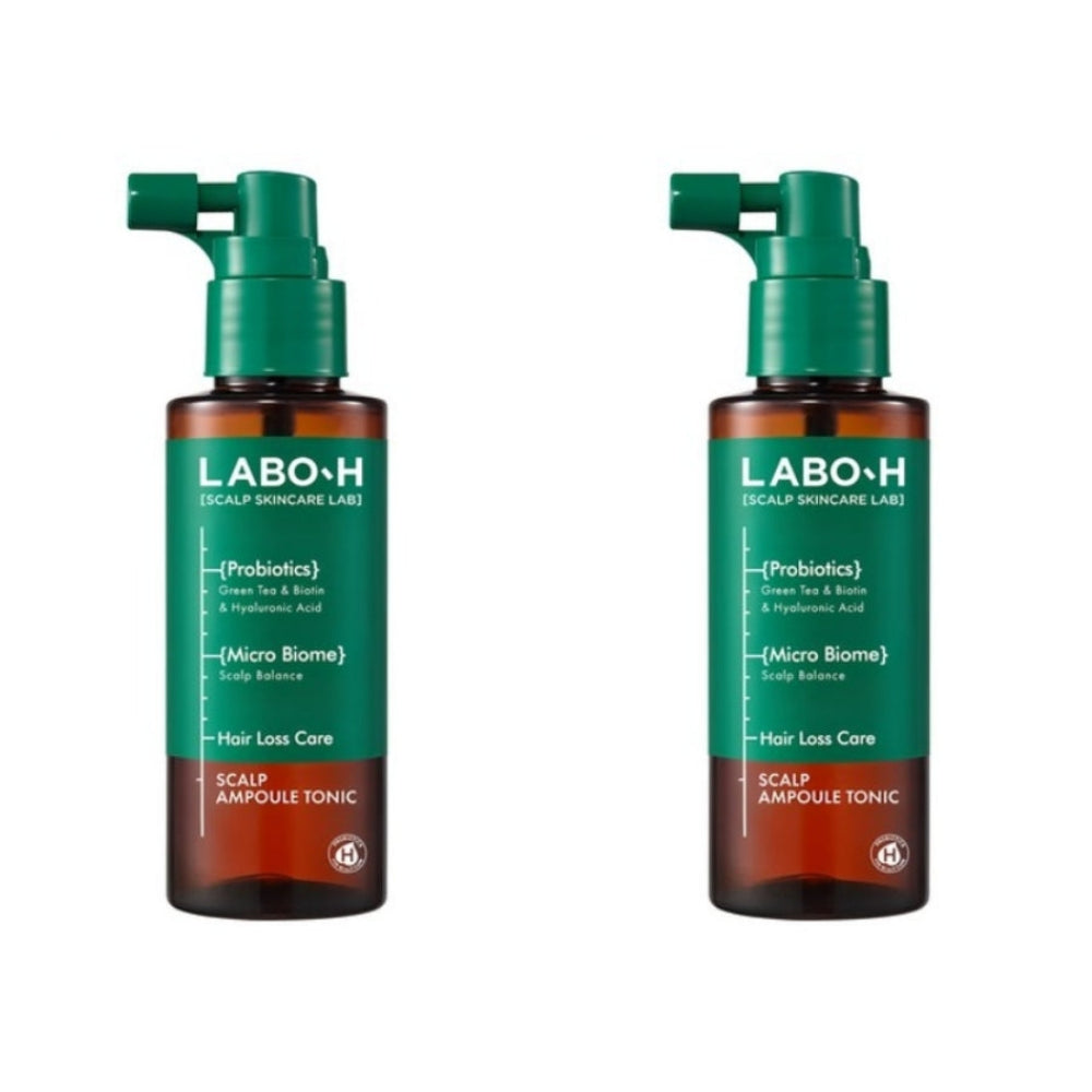 Labo-H Probiotics Scalp Ampoule Hair Tonic for Hair Loss Relief 100ml*2Pcs