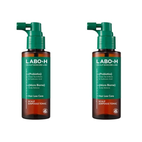 Labo-H Probiotics Scalp Ampoule Hair Tonic for Hair Loss Relief 100ml*2Pcs
