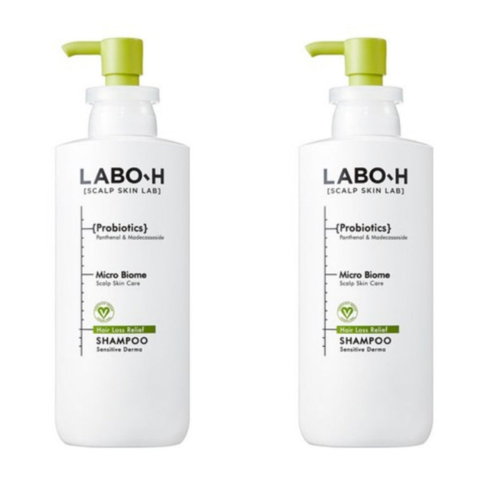 Labo-H Probiotics Sensitive Derma Shampoo for Hair Loss Relief 400ml*2Pcs