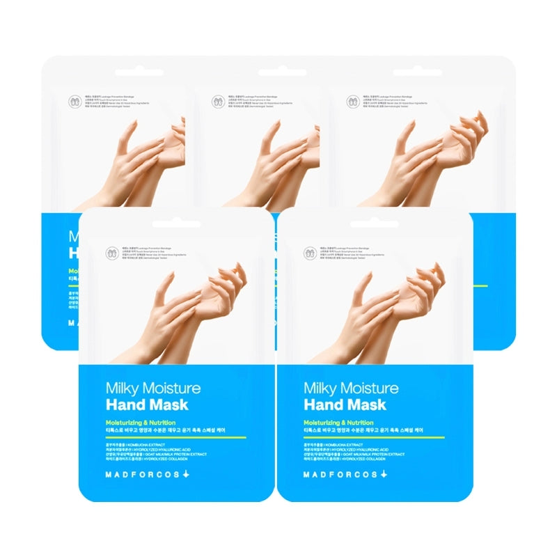MADFORCOS Milky Moisture Hand Mask Pack 2ea*5Pcs