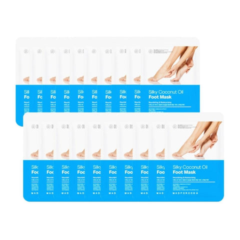 MADFORCOS Silky Coconut Oil Foot Mask Pack 2ea*20Pcs