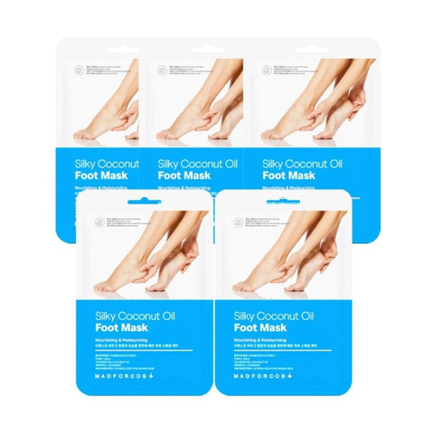 MADFORCOS Silky Coconut Oil Foot Mask Pack 2ea*5Pcs