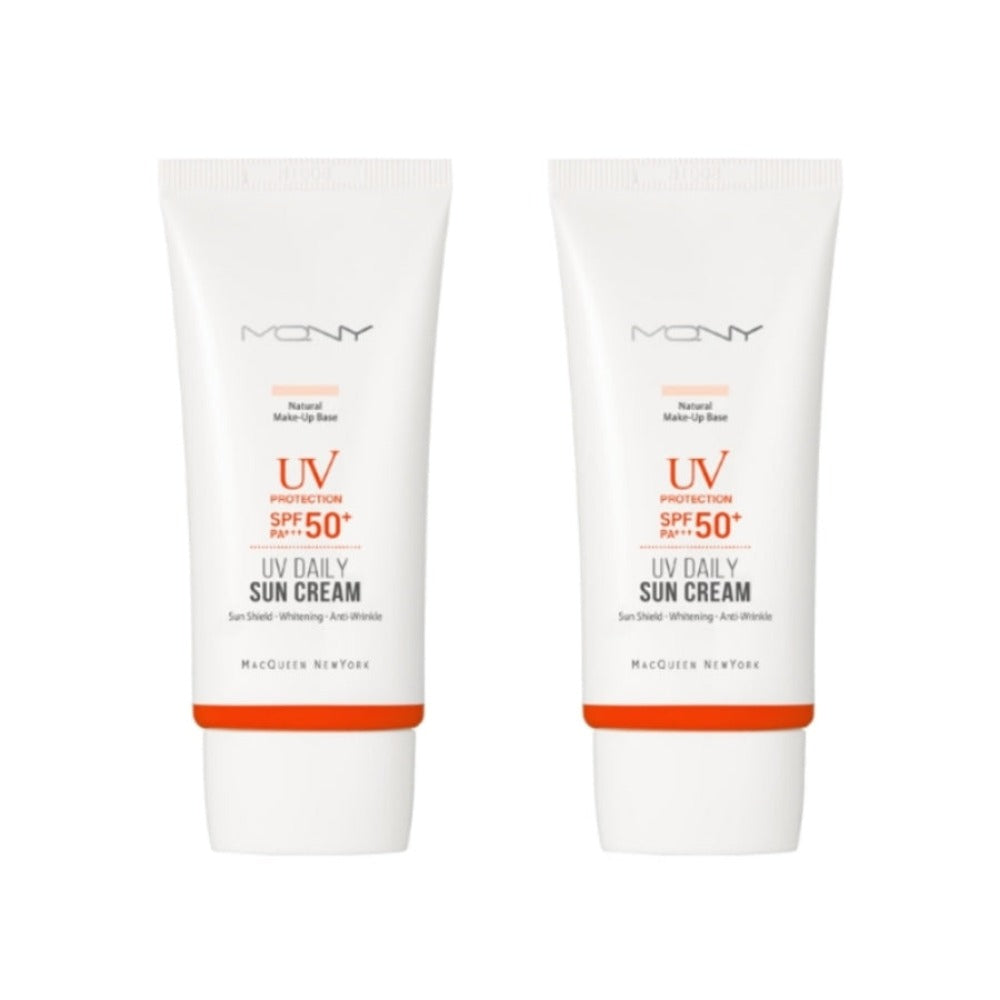 MQNY UV Daily Natural Make Up Base Sun Cream SPF50+ PA+++ 50g*2Pcs