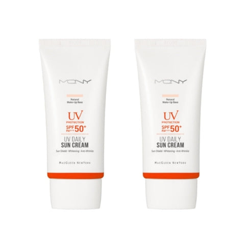MQNY UV Daily Natural Make Up Base Sun Cream SPF50+ PA+++ 50g*2Pcs