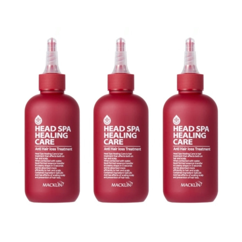Macklin Cosmetic Head Spa Healing Care Anti Hair Loss Treatment 200ml*3Pcs