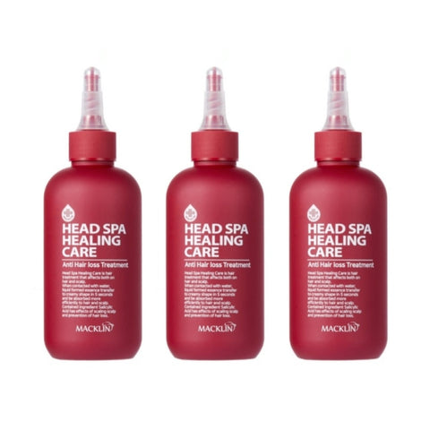 Macklin Cosmetic Head Spa Healing Care Anti Hair Loss Treatment 200ml*3Pcs