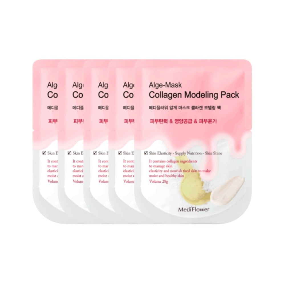 Medi Flower Alge-Mask Collagen Modeling Pack 28g*5Pcs