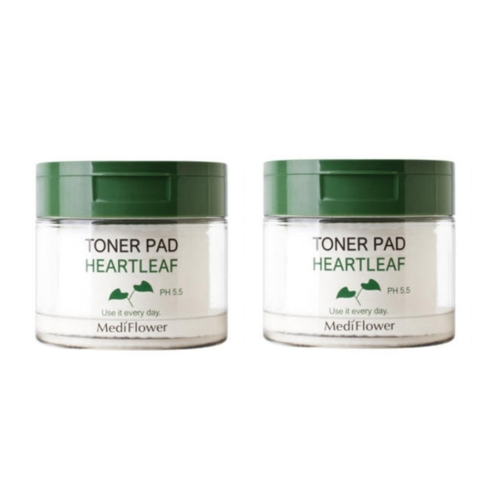 Medi Flower Heartleaf Toner Pad 60ea 180ml*2Pcs