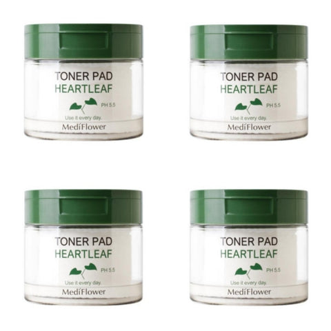 Medi Flower Heartleaf Toner Pad 60ea 180ml*4Pcs