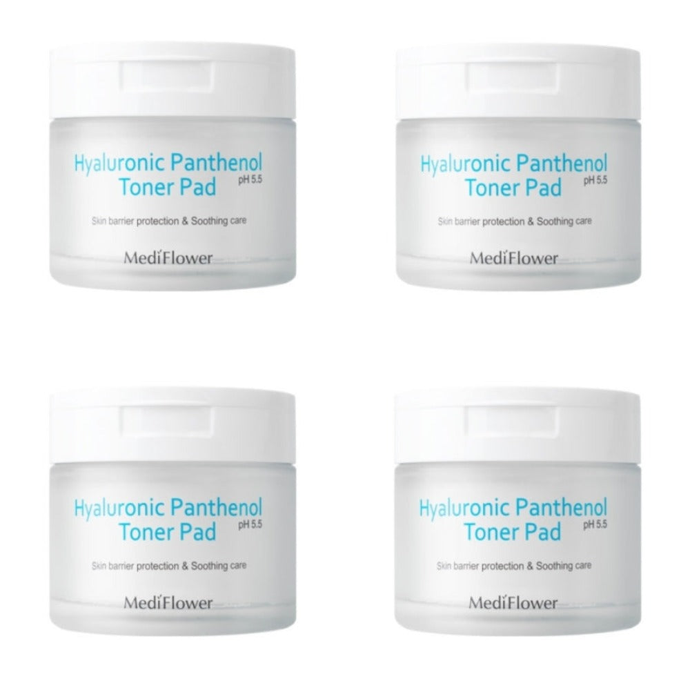 Medi Flower Hyaluronic Panthenol Toner Pad 60ea 180ml*4Pcs