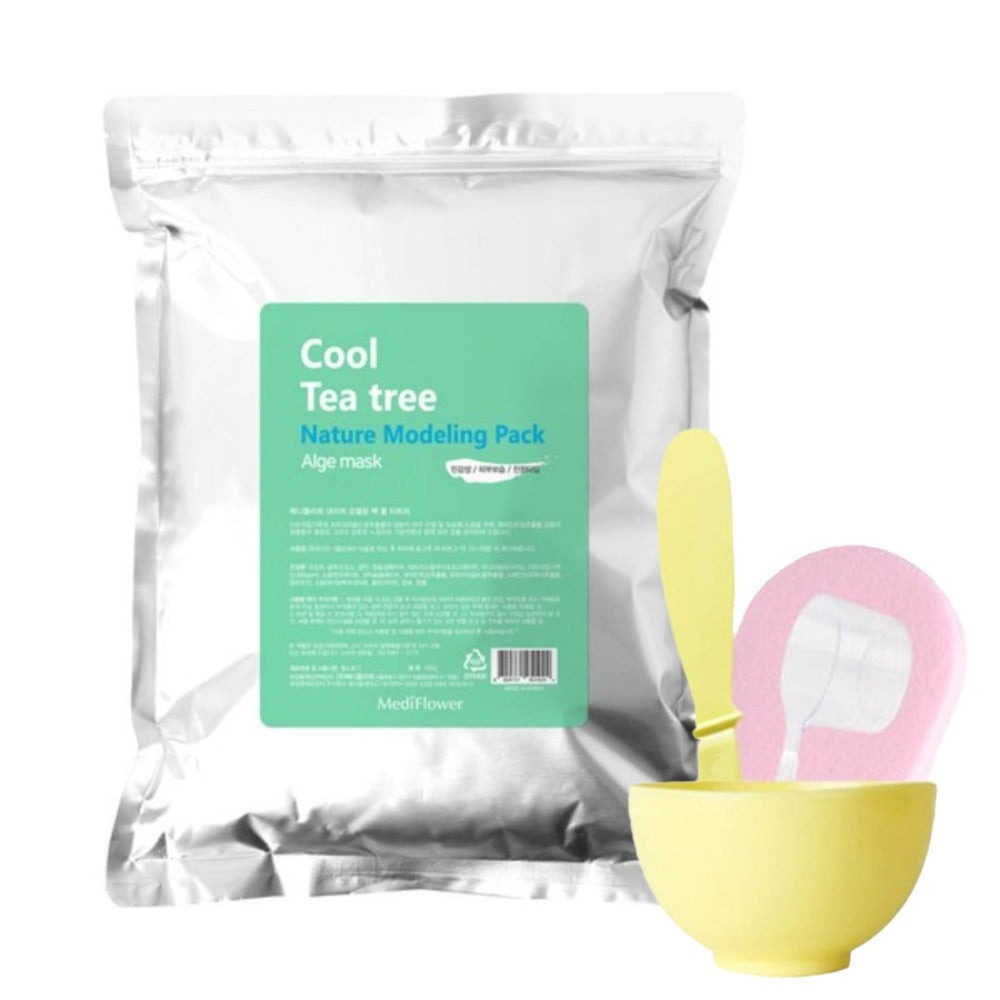 Medi Flower Nature Modeling Pack Cool Tea Tree 500g + Tools Set