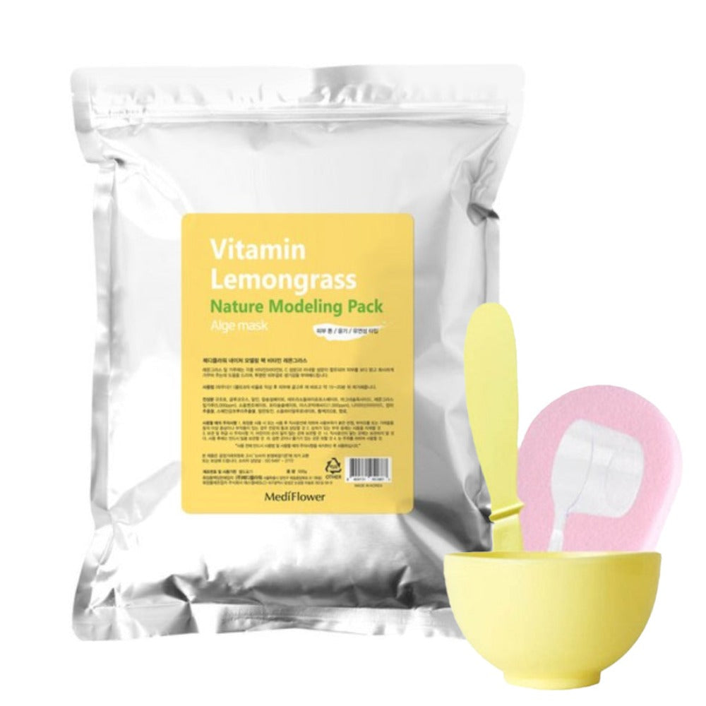 Medi Flower Nature Modeling Pack Vitamin Lemongrass 500g + Tools Set