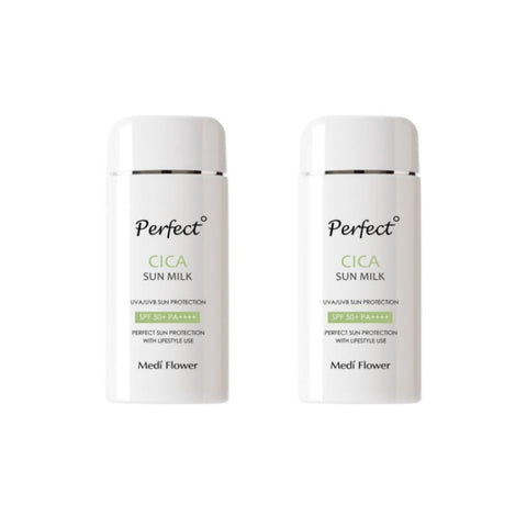 Medi Flower Perfect CICA Sun Milk SPF50+ PA++++ 100ml*2Pcs