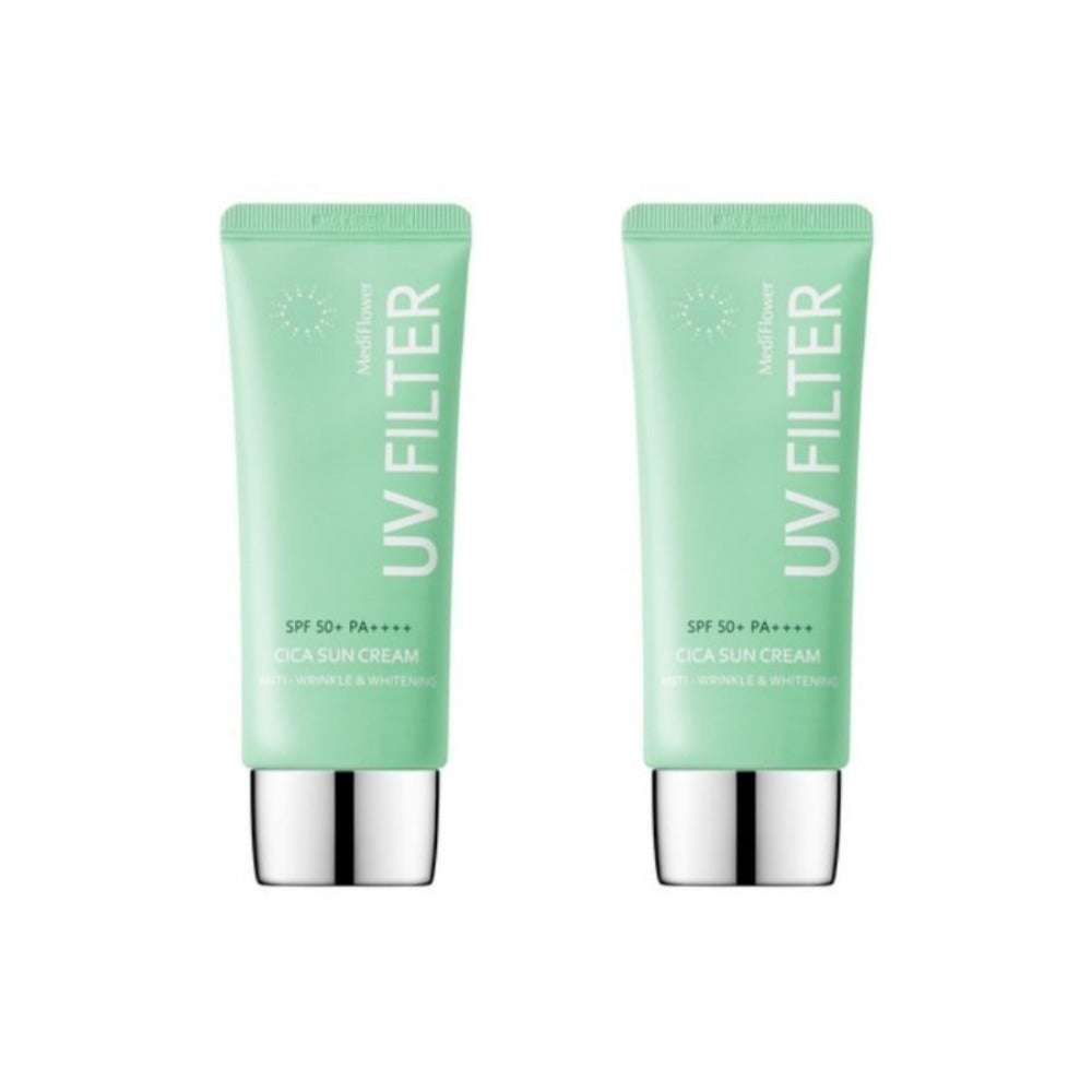 Medi Flower UV Filter CICA Sun Cream SPF50+ PA++++ 50ml*2Pcs