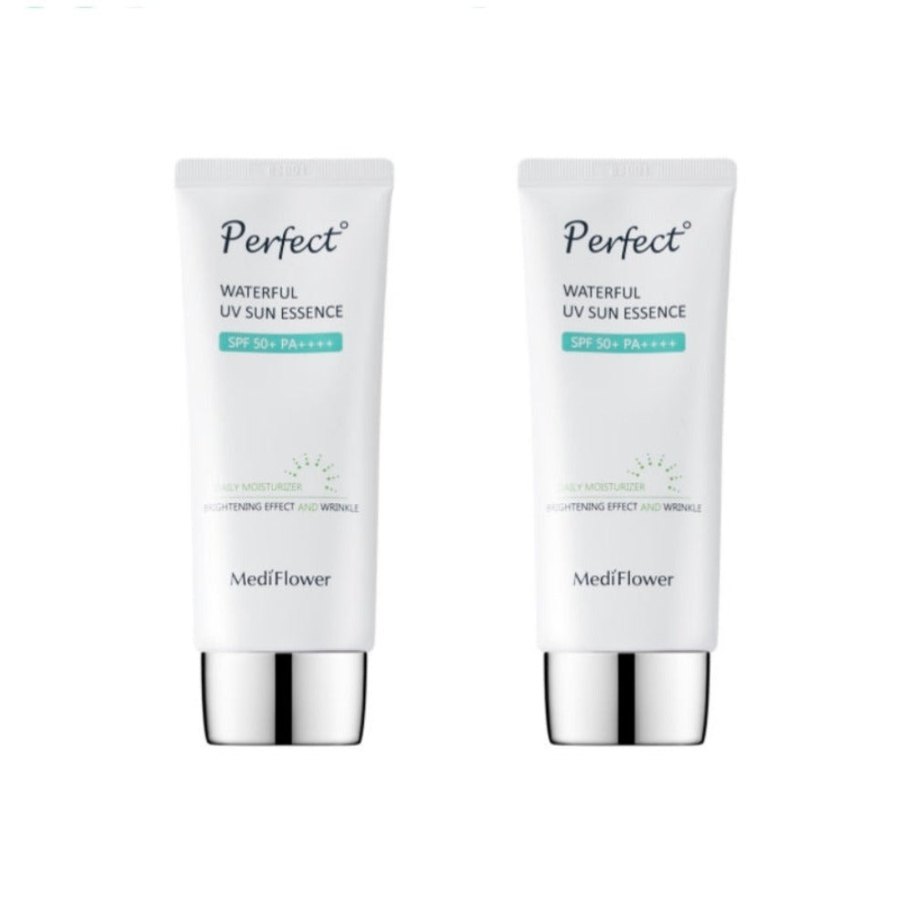 Medi Flower Waterful UV Sun Essence SPF50+ PA++++ 50ml*2Pcs