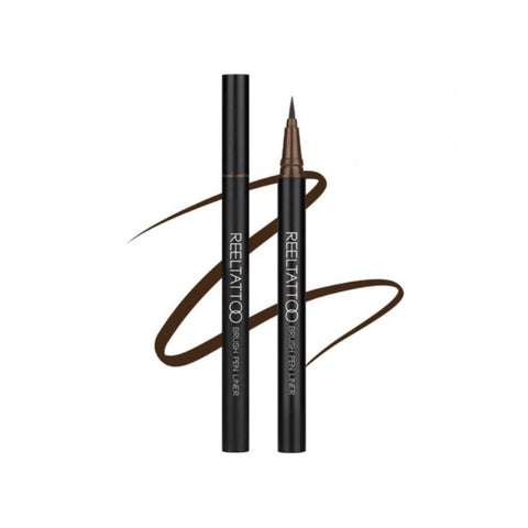 Merythod Reeltattoo Brush Pen Liner Matt Brown 0.4g*2Pcs