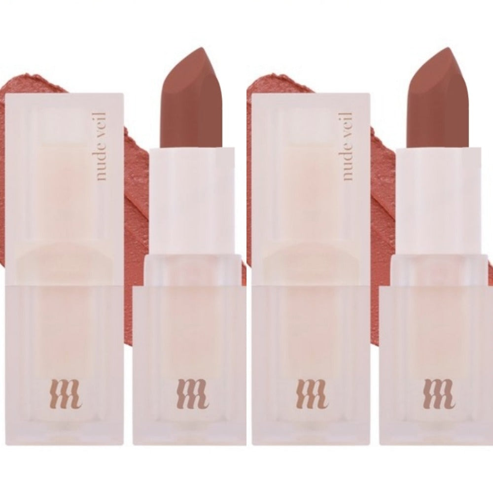 Merzy Nude Veil Lipstick NV1 Apricot Fever 3.5g*2Pcs