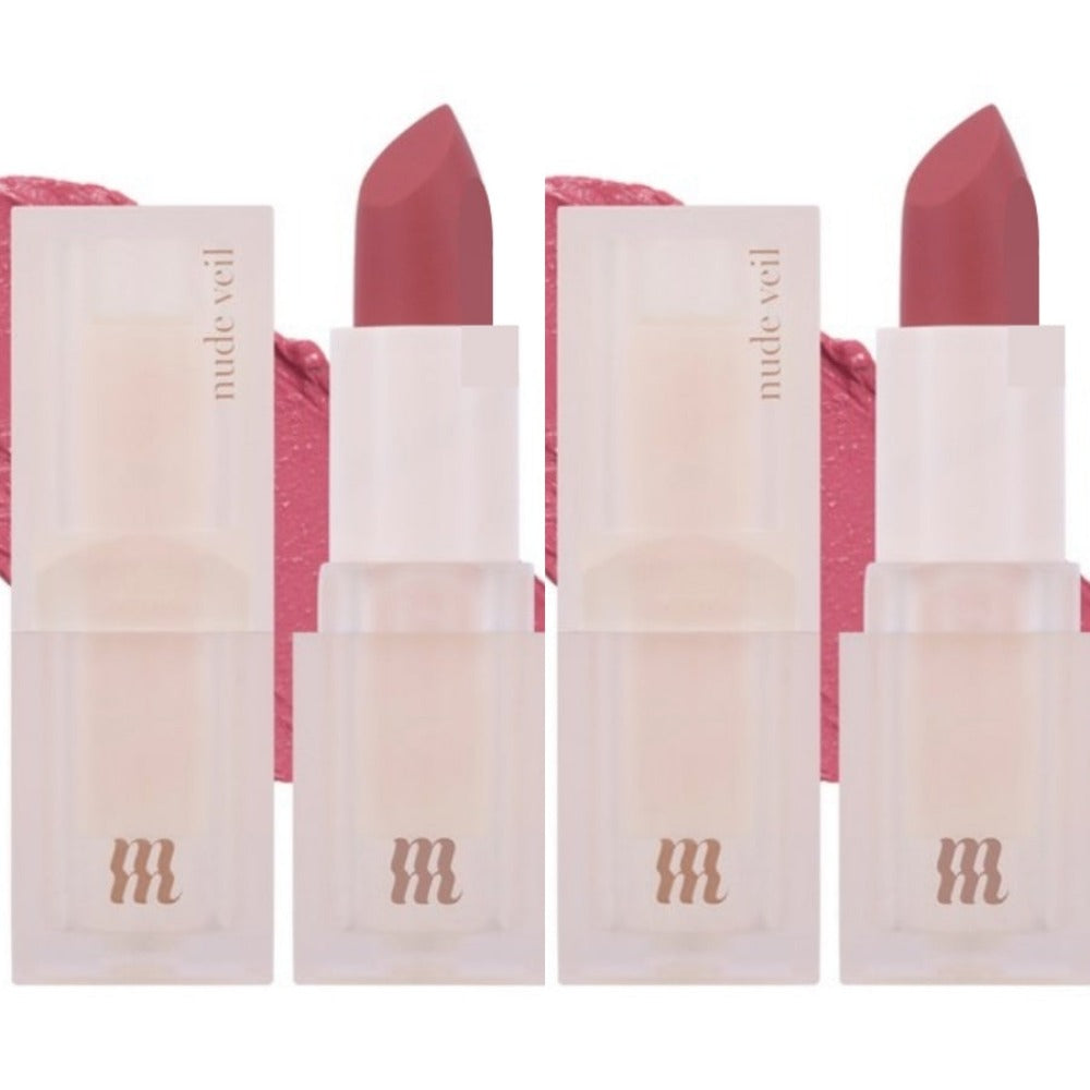 Merzy Nude Veil Lipstick NV2 Shell Pink 3.5g*2Pcs