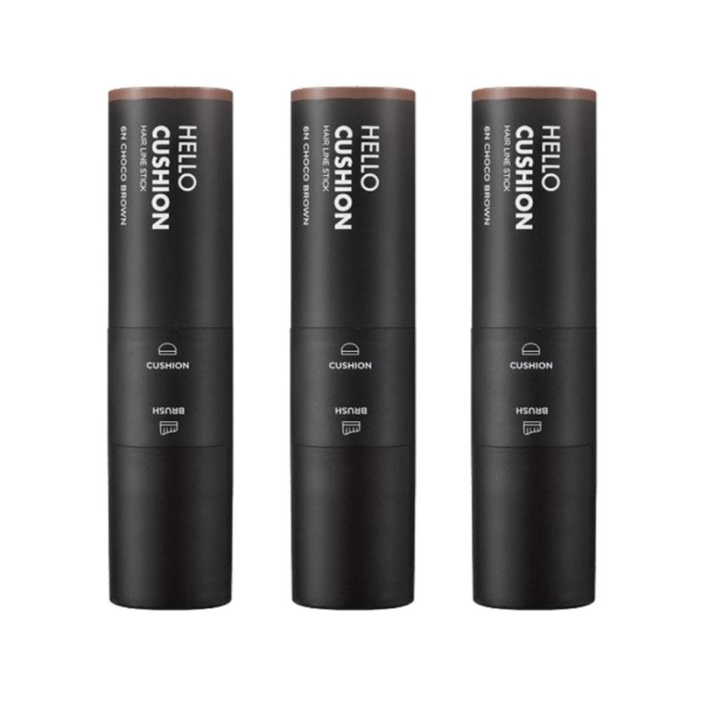 Mise En Scene Hello Cushion Hair Line Stick 6N Choco Brown 2.5g*3Pcs