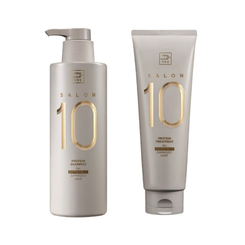 Mise En Scene Salon 10 Protein Shampoo and Treatment Set for Extremely Damaged Hair