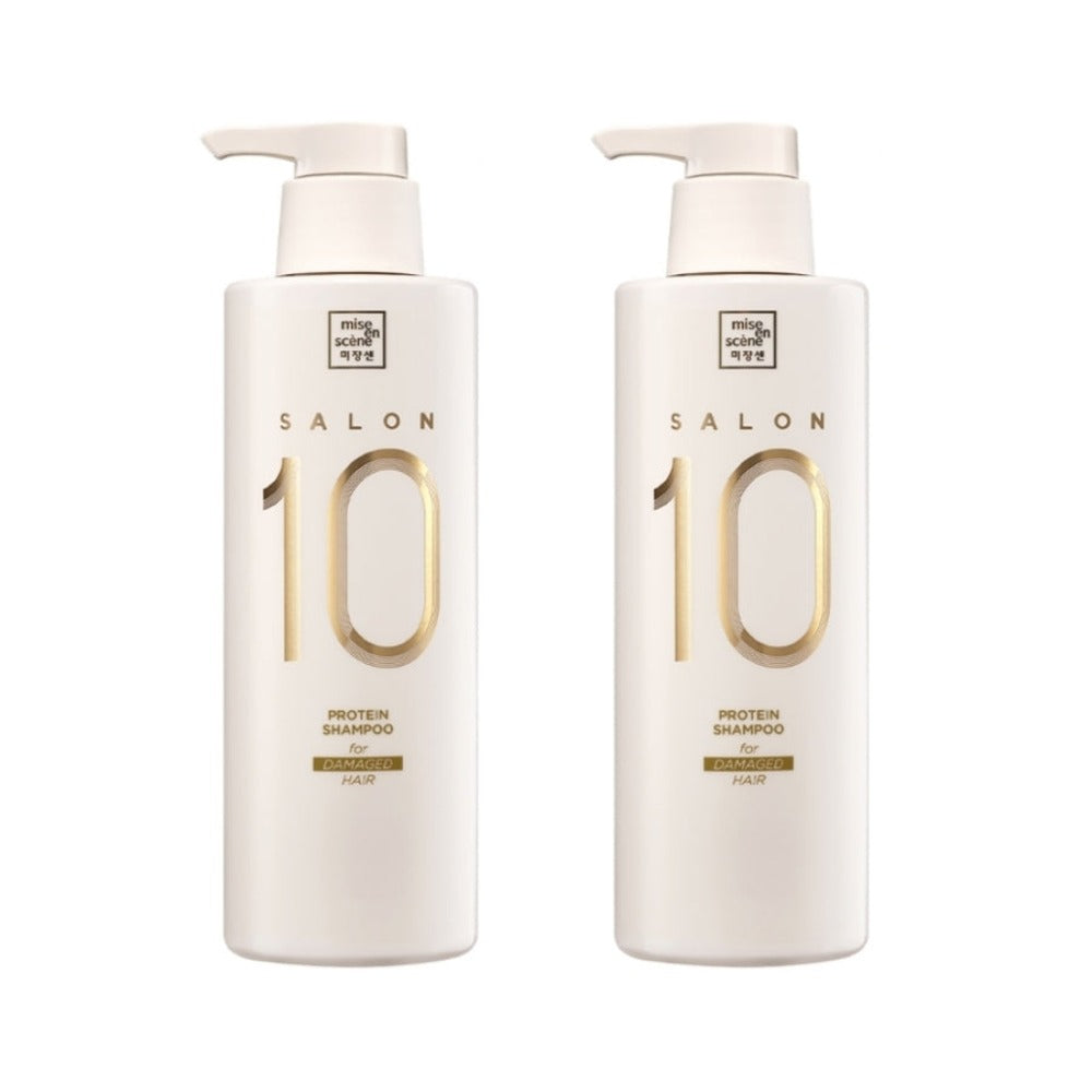 Mise En Scene Salon 10 Protein Shampoo for Damaged Hair 500ml*2Pcs