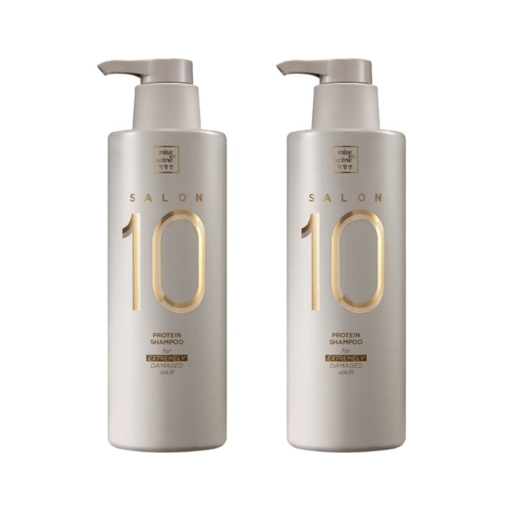 Mise En Scene Salon 10 Protein Shampoo for Extremely Damaged Hair 500ml*2Pcs