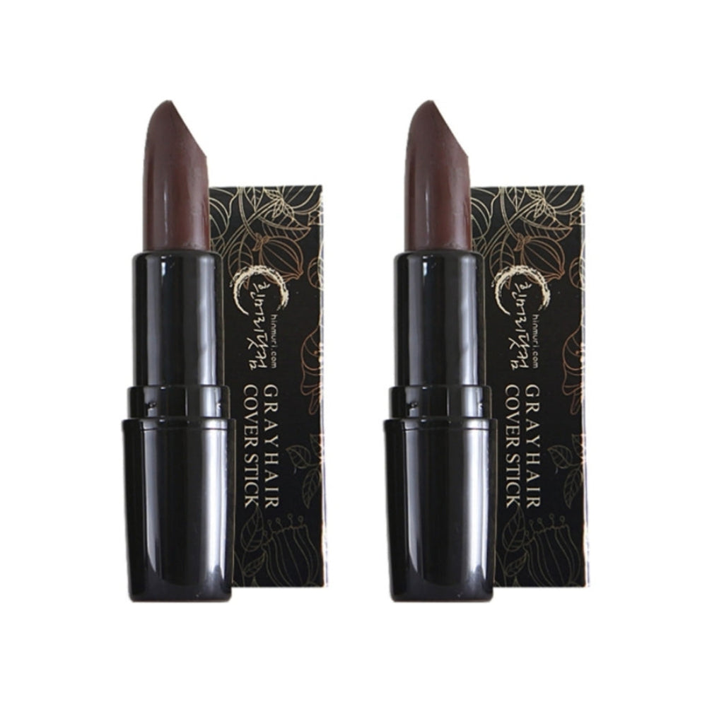 Moeta Gray Hair Cover Stick No.1 Brown 3.5g*2Pcs