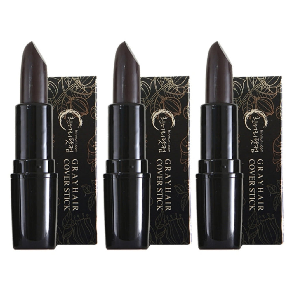 Moeta Gray Hair Cover Stick No.2 Dark Brown 3.5g*3Pcs