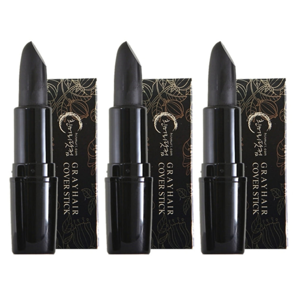 Moeta Gray Hair Cover Stick No.3 Black 3.5g*3Pcs