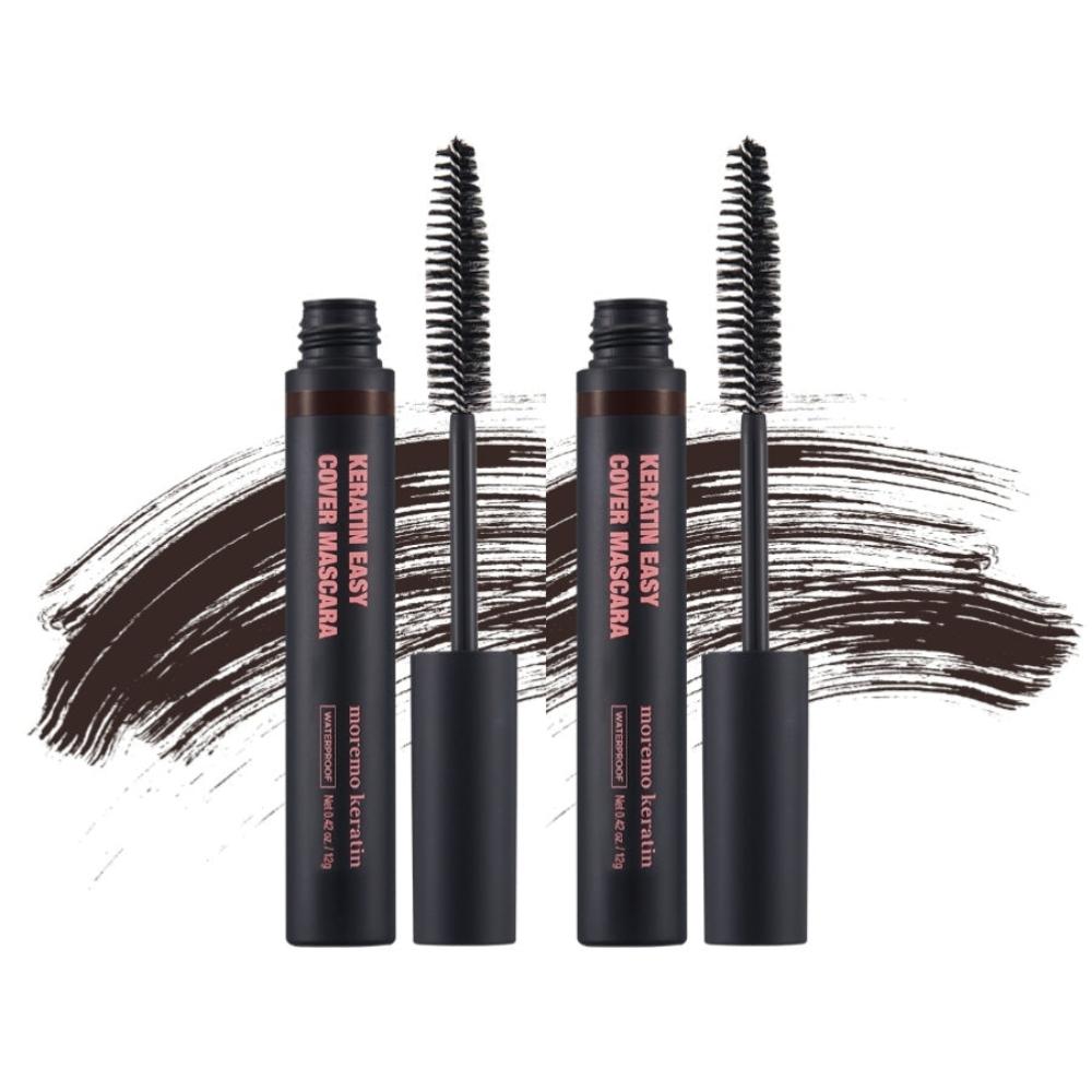 Moremo Keratin Easy Hair Cover Mascara No.2 Dark Brown 12g*2Pcs