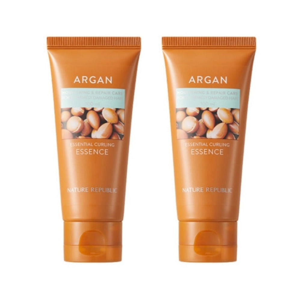 Nature Republic Argan Essential Curling Hair Essence 100ml*2Pcs
