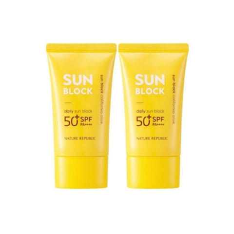 Nature Republic California Aloe Daily Sun Block SPF50+ PA++++ 57ml*2Pcs