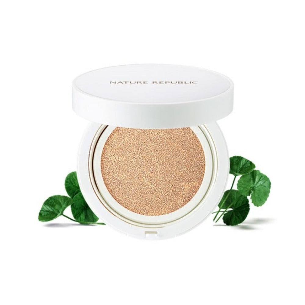 Nature Republic Green Derma Mild Cica Serum Cover Cushion 01.Light Beige 14g