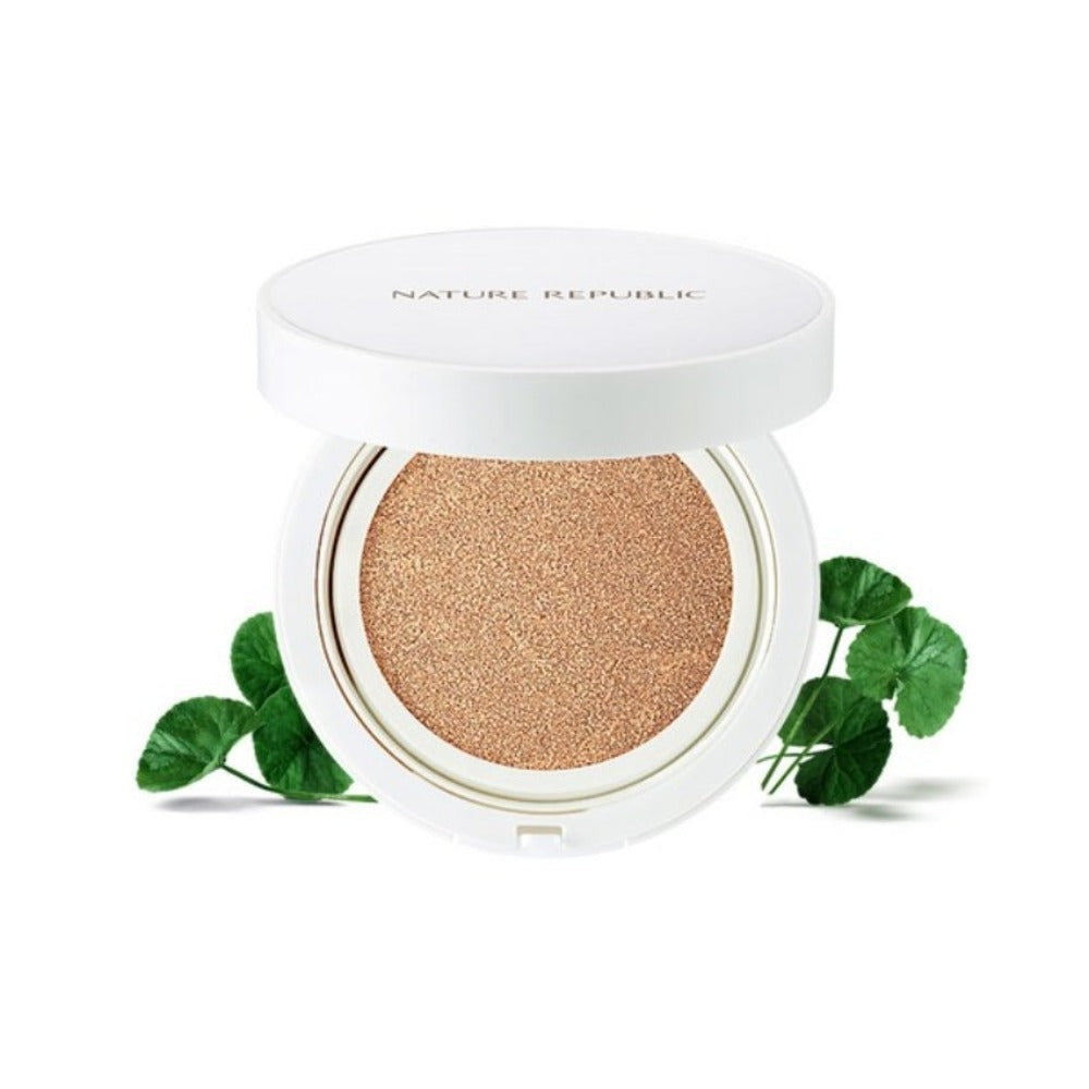 Nature Republic Green Derma Mild Cica Serum Cover Cushion 02.Natural Beige 14g