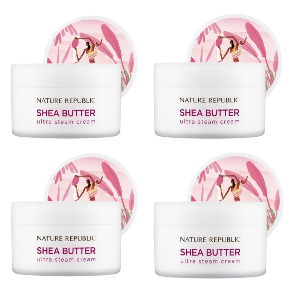 Nature Republic Shea Butter Ultra Steam Cream 100ml*4Pcs