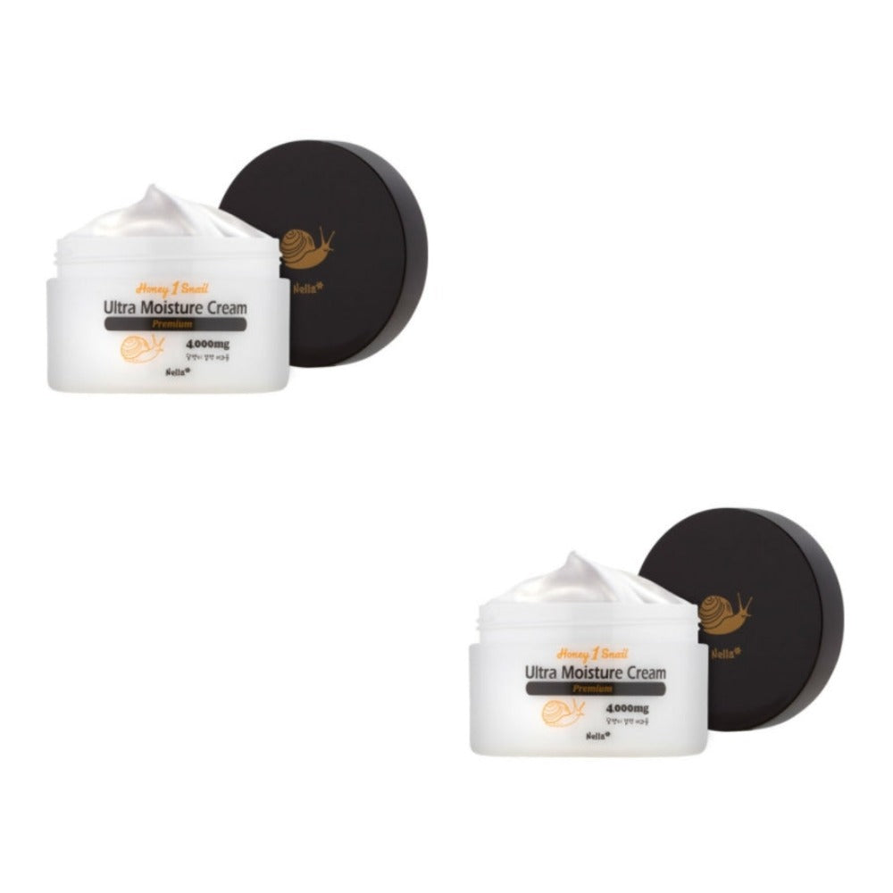 Nella Honey 1 Snail Ultra Moisture Cream 80g*2Pcs