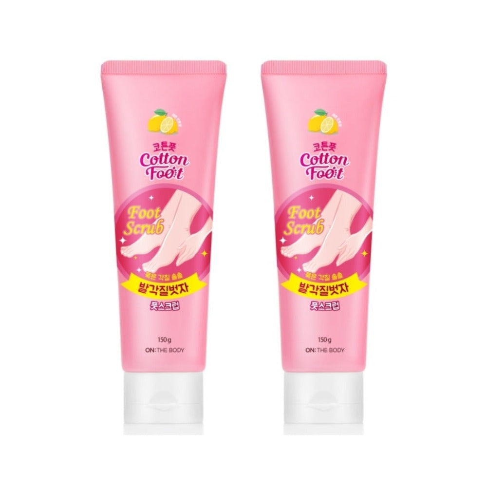 On the Body Cotton Foot Foot Scrub 150g*2Pcs