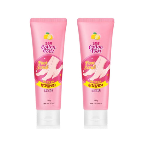 On the Body Cotton Foot Foot Scrub 150g*2Pcs