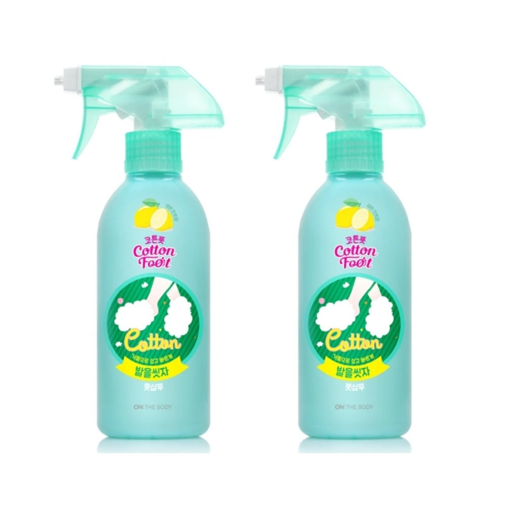 On the Body Cotton Foot Lemon Mint Foot Shampoo 385ml*2Pcs