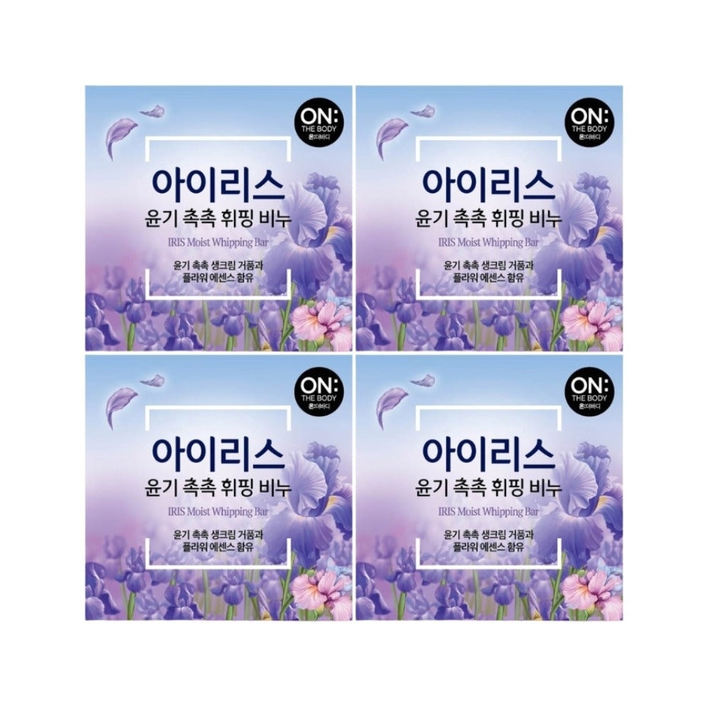 On the Body Iris Moist Whipping Bar Soap 90g*4Pcs